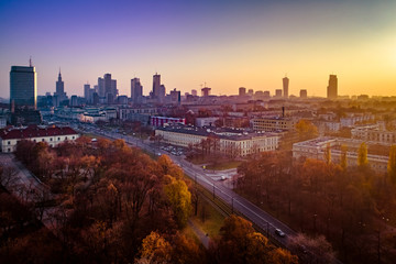 jesienna warszawa © Drone in Warsaw