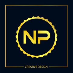Initial Letter NP Logo Template Design
