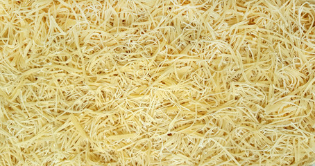 Fresh homemade noodles as background