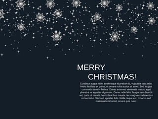 Fototapeta na wymiar Merry Christmas and Happy New Year black vector background