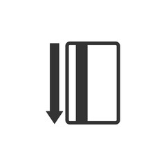 bank card, insert card, arrow, business icon. Element of business icon for mobile concept and web apps. Glyph bank card, insert card, arrow, business icon can be used for web