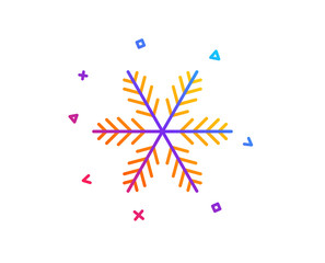 Snowflake line icon