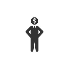 man, dollar, usd, business icon. Element of business icon for mobile concept and web apps. Glyph man, dollar, usd, business icon can be used for web and mobile