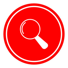 Search icon vector illustration on red background