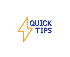 Quick tips line icon