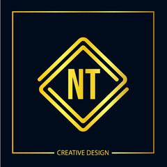 Initial Letter NT Logo Template Design