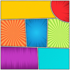Comic page bright concept
