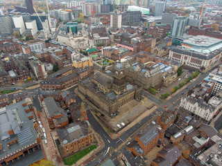Leeds city centre aerial photo