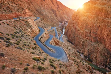 Foto op Plexiglas Dades Gorge is een kloof van de rivier de Dades in het Atlasgebergte in Marokko. © Ryzhkov Oleksandr