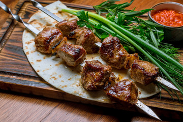 Kebab of veal
