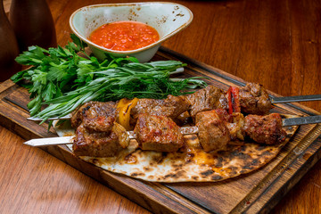 Kebab of pork