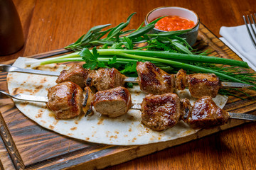 Kebab of veal
