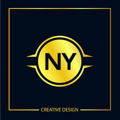 Initial Letter NY Logo Template Design