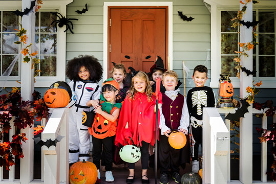 Little Children In Halloween Costumes