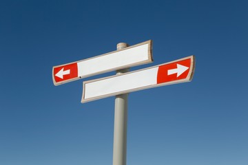 Direction signs two ways