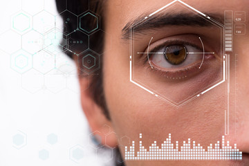 Concept of sensor implanted into human eye