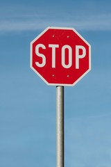 Obraz premium Stop sign closeup