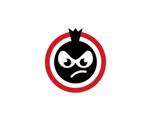 Ninja Face logo vector