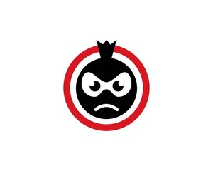 Ninja Face logo vector