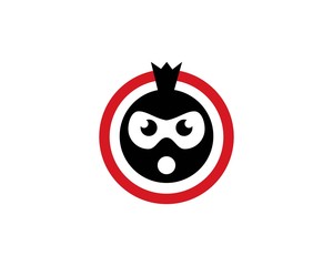 Ninja Face logo vector