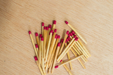 Matchstick on the table