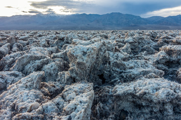 Clumps of Salt and Mud Projecting from the Ground, Devil's Gulf Course, Death Valley National Park
