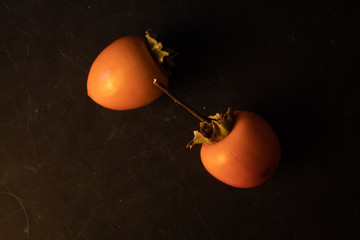 Ripe autumn persimmmon.