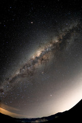 The milky way galaxy as pictured above Lagunillas ski area in Cajon del Maipo near Santiago, Chile.