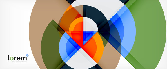 Obraz premium Okręgu abstrakcjonistyczny tło, geometryczny nowożytnego projekta szablon