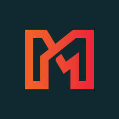 Letter M monogram logo