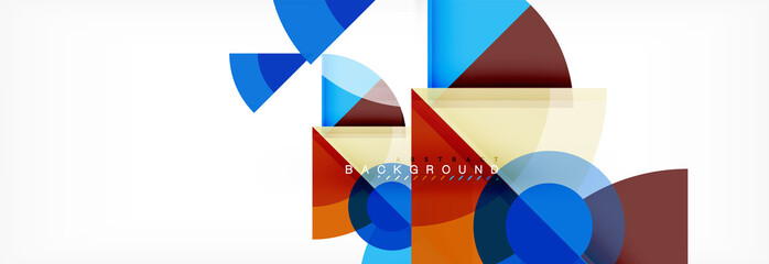 Trendy circles composition geometric background