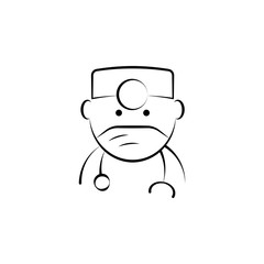 Obraz na płótnie Canvas dentist, doctor icon. Element of dantist for mobile concept and web apps illustration. Hand drawn icon for website design and development, app development