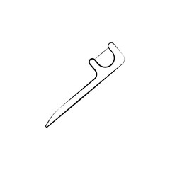 floss, dentistry icon. Element of dantist for mobile concept and web apps illustration. Hand drawn icon for website design and development, app development
