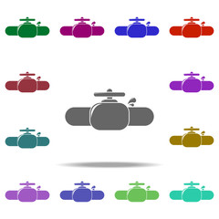 Obraz premium the pipe flows water icon. Elements of Bathroom in multi color style icons. Simple icon for websites, web design, mobile app, info graphics