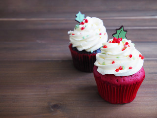 Red velvet and black forest cupcakes