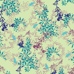 Tropical palm leaves, jungle leaves vector floral pattern background. Leaves texture pattern.Watercolor floral background.