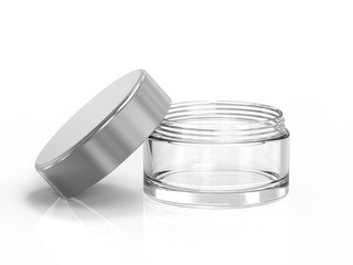 container with cap open