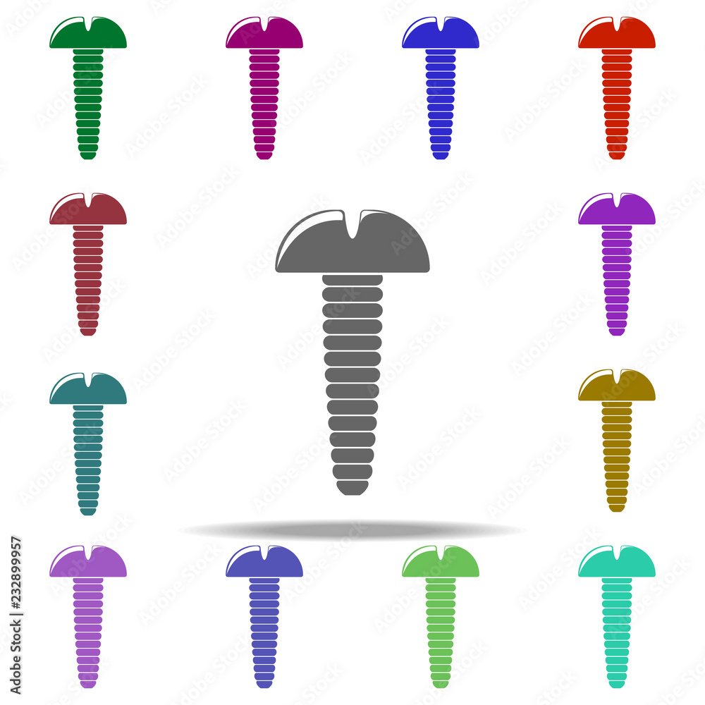 Poster cog icon. elements of construction tools in multi color style icons. simple icon for websites, web d