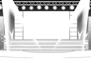 Fototapeta premium 漫画風ペン画イラスト ステージ