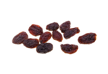 Raisins isolated on white background