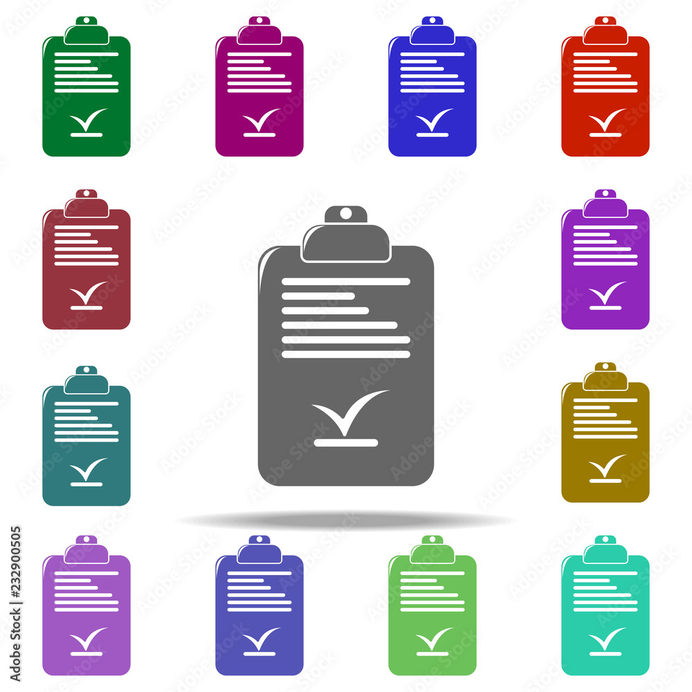 Poster checklist icon. elements of logistic in multi color style icons. simple icon for websites, web desig
