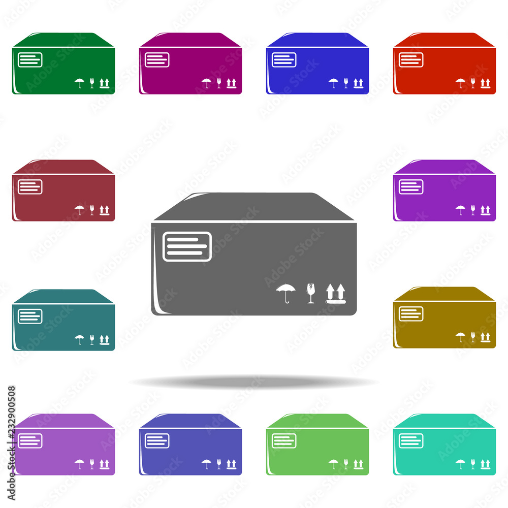 Poster packing box icon. elements of logistic in multi color style icons. simple icon for websites, web des