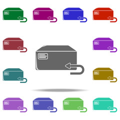 return box icon. Elements of Logistic in multi color style icons. Simple icon for websites, web design, mobile app, info graphics