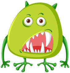 A green spooky monster