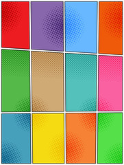 Comic page colorful composition