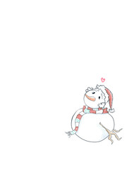 MUÑECO DE NIEVE ENAMORADO