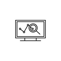 analytics, seo icon. Element of professional icon for mobile concept and web apps. Thin line analytics, seo icon can be used for web and mobile