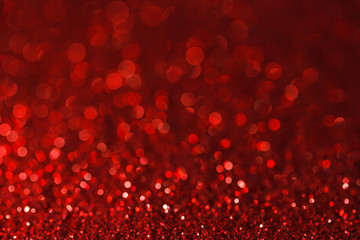 Red blur bokeh light. Christmas background