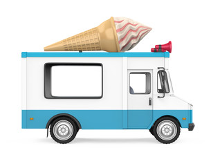 Ice Cream Truck Isolated