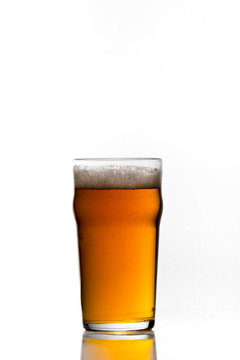 Pint Of Craft Beer Isolated On White Background